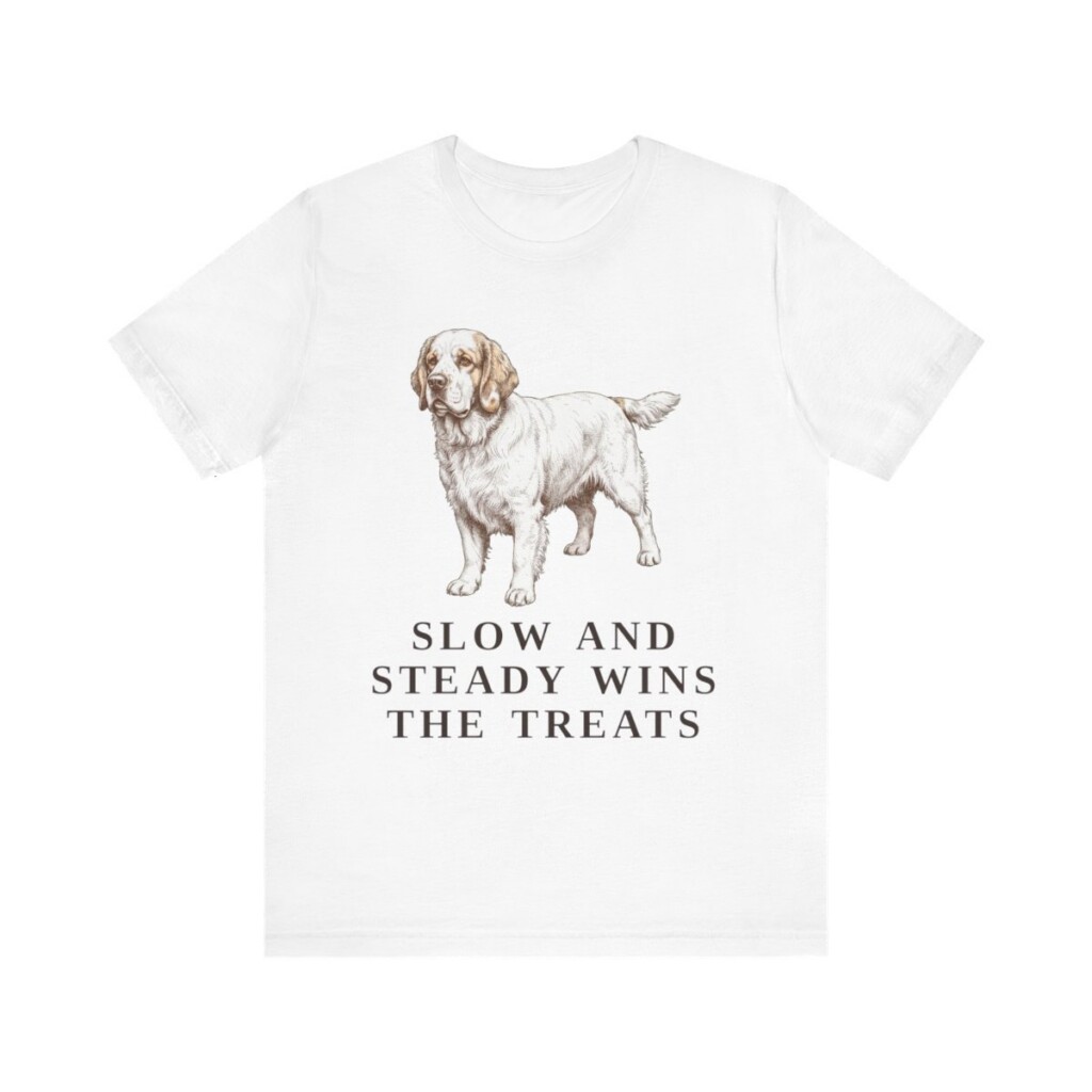 Clumber Spaniel Humor Shirt, Vintage Dog Sketch Tee, Dog Humor Gift