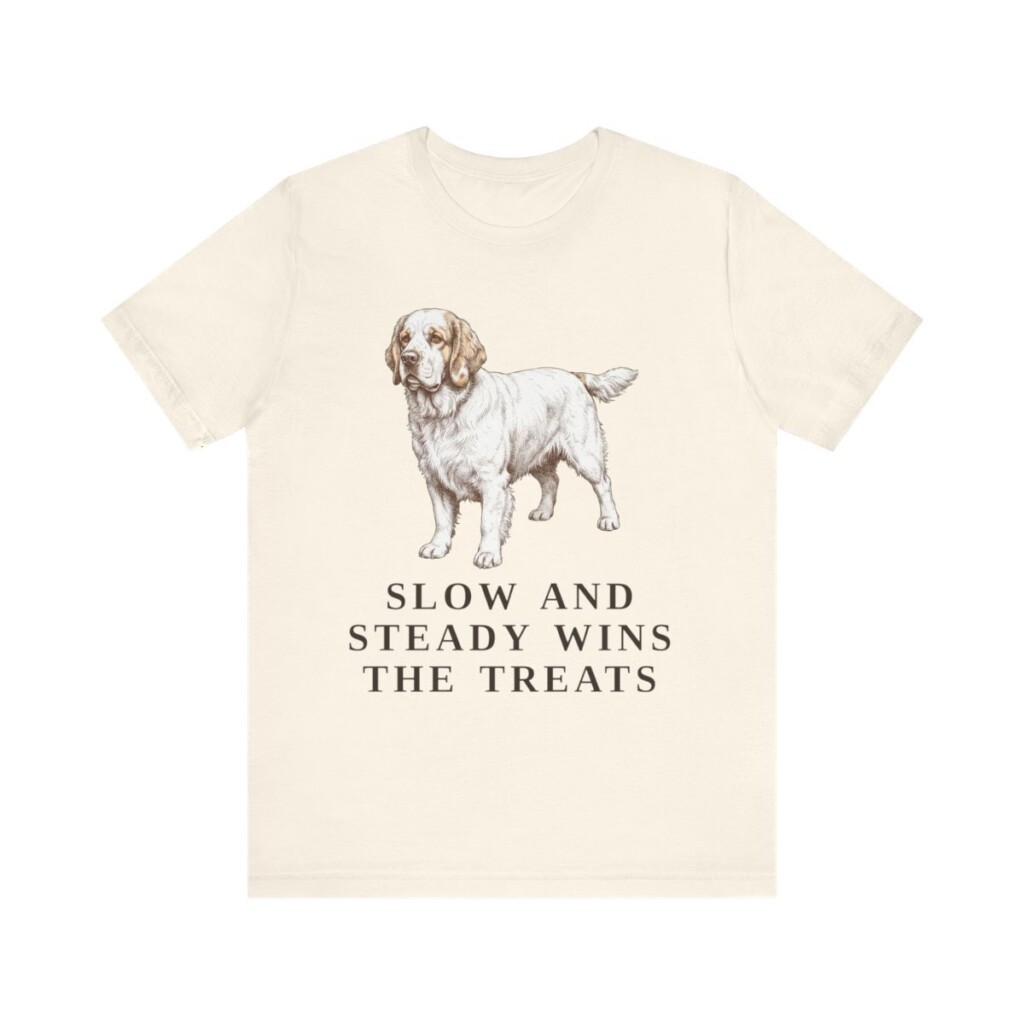 Clumber Spaniel Humor Shirt, Vintage Dog Sketch Tee, Dog Humor Gift
