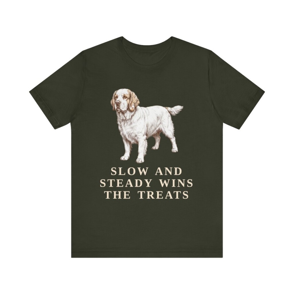 Clumber Spaniel Humor Shirt, Vintage Dog Sketch Tee, Dog Humor Gift