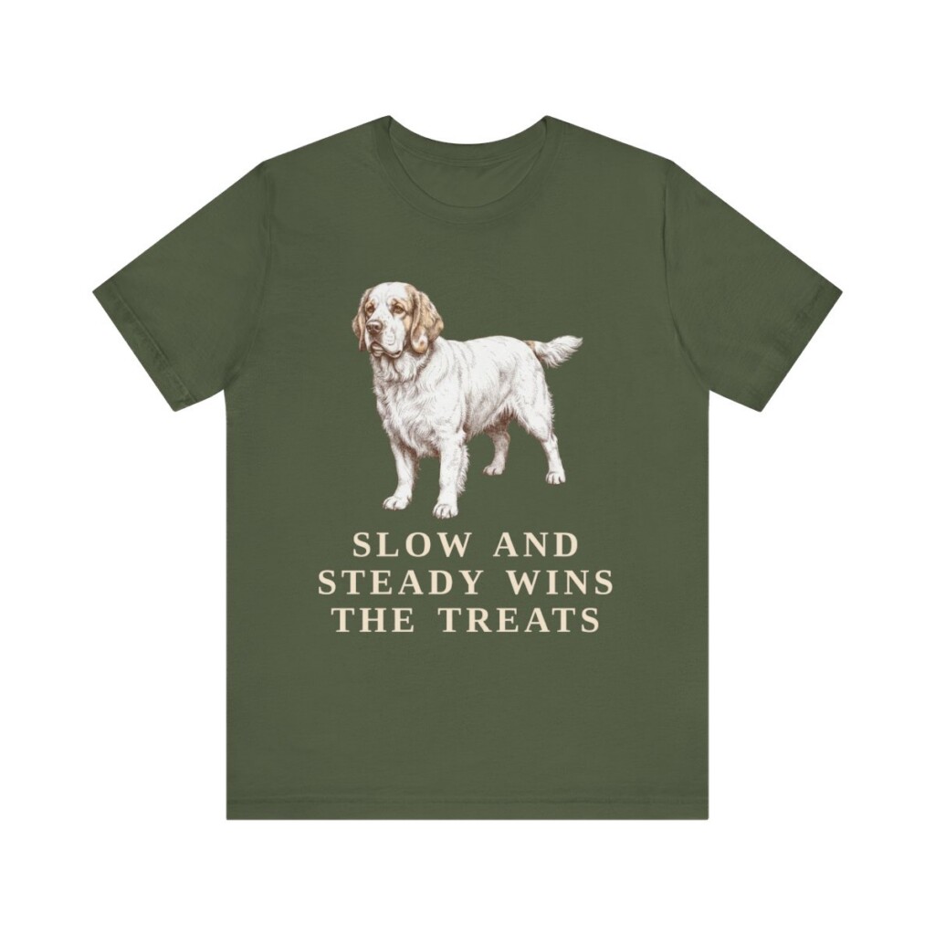 Clumber Spaniel Humor Shirt, Vintage Dog Sketch Tee, Dog Humor Gift