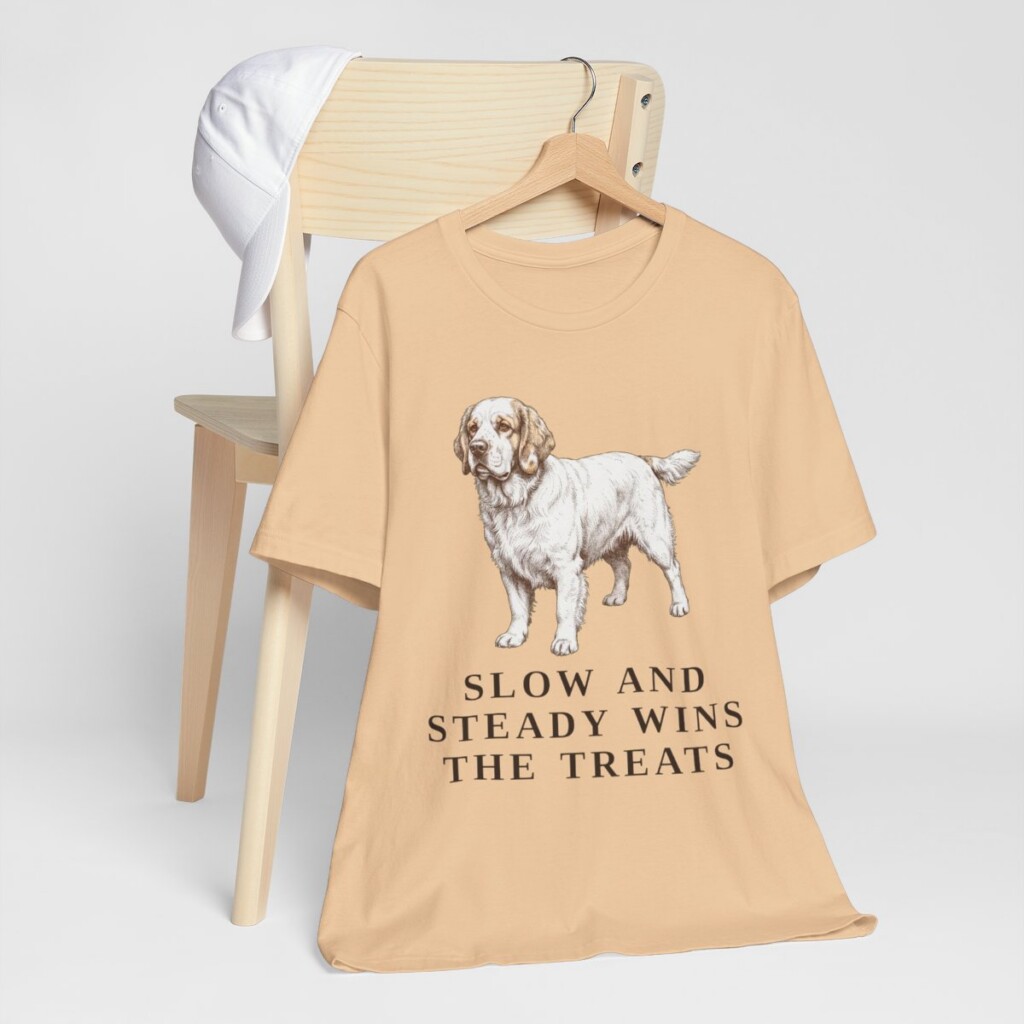 Clumber Spaniel Humor Shirt, Vintage Dog Sketch Tee, Dog Humor Gift