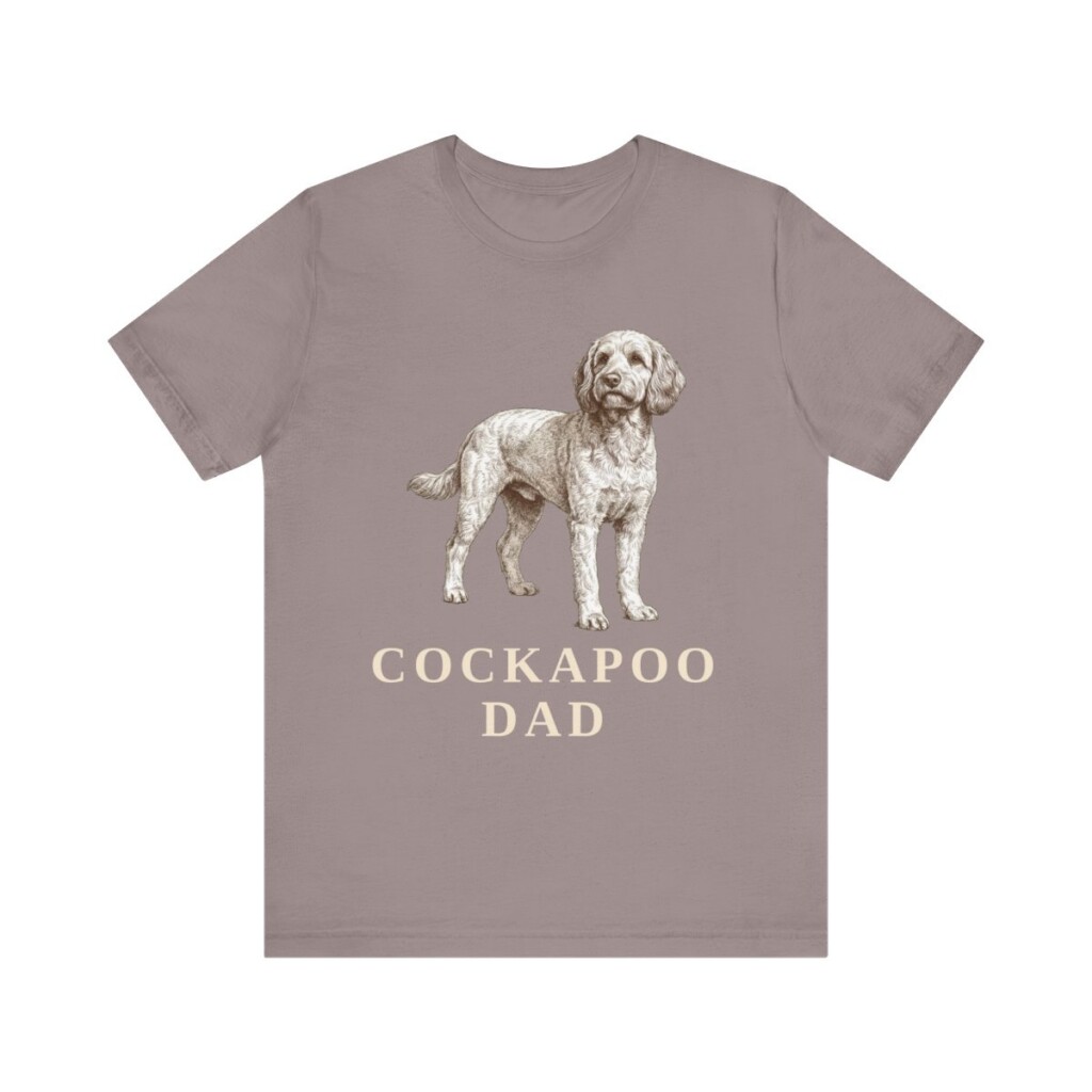 Cockapoo Dad Shirt, Vintage Dog Sketch Tee, Dog Dad Gift