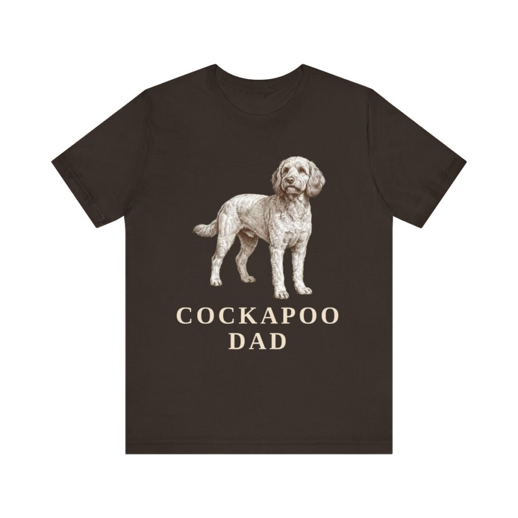 Cockapoo Dad Shirt, Vintage Dog Sketch Tee, Dog Dad Gift