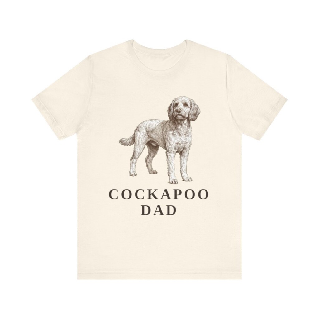 Cockapoo Dad Shirt, Vintage Dog Sketch Tee, Dog Dad Gift