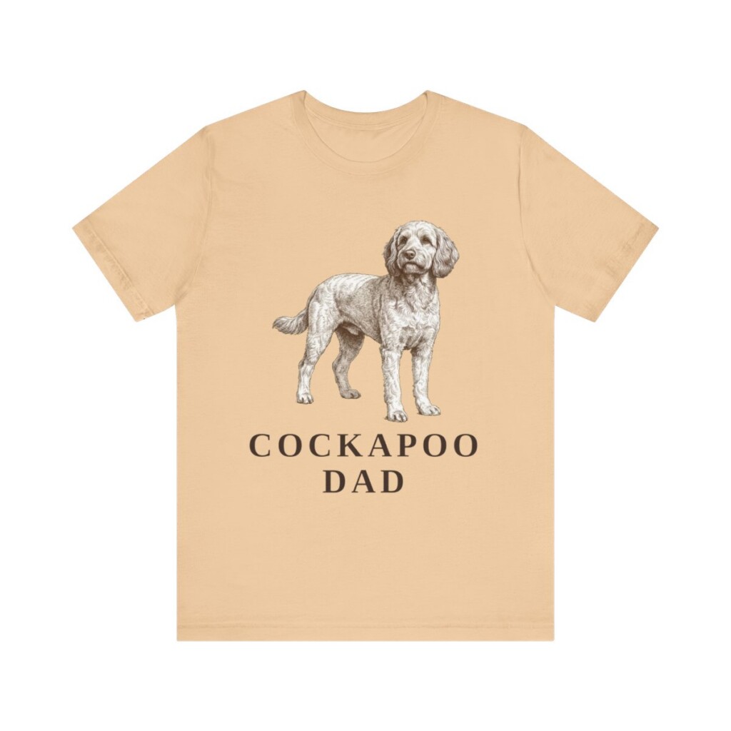 Cockapoo Dad Shirt, Vintage Dog Sketch Tee, Dog Dad Gift