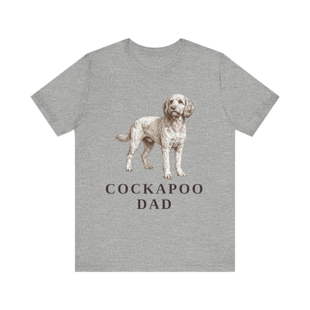 Cockapoo Dad Shirt, Vintage Dog Sketch Tee, Dog Dad Gift