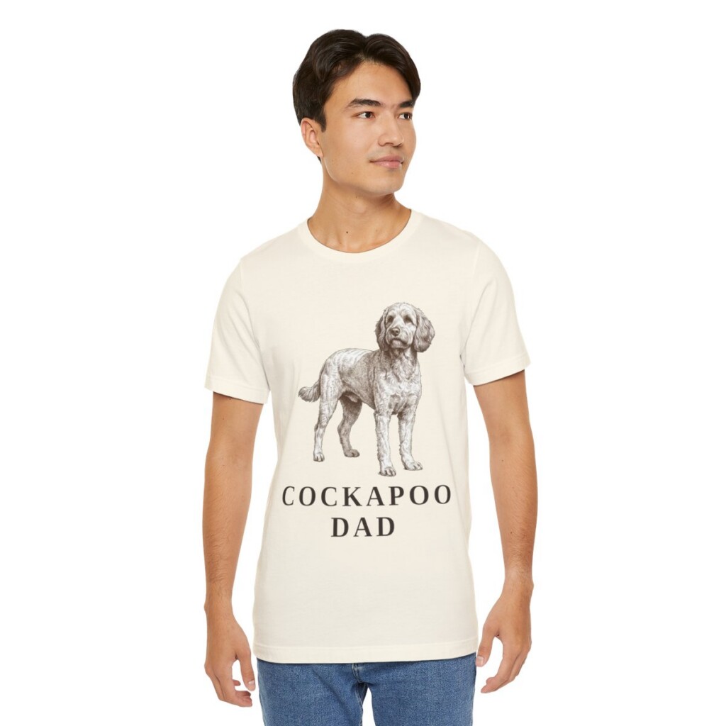 Cockapoo Dad Shirt, Vintage Dog Sketch Tee, Dog Dad Gift