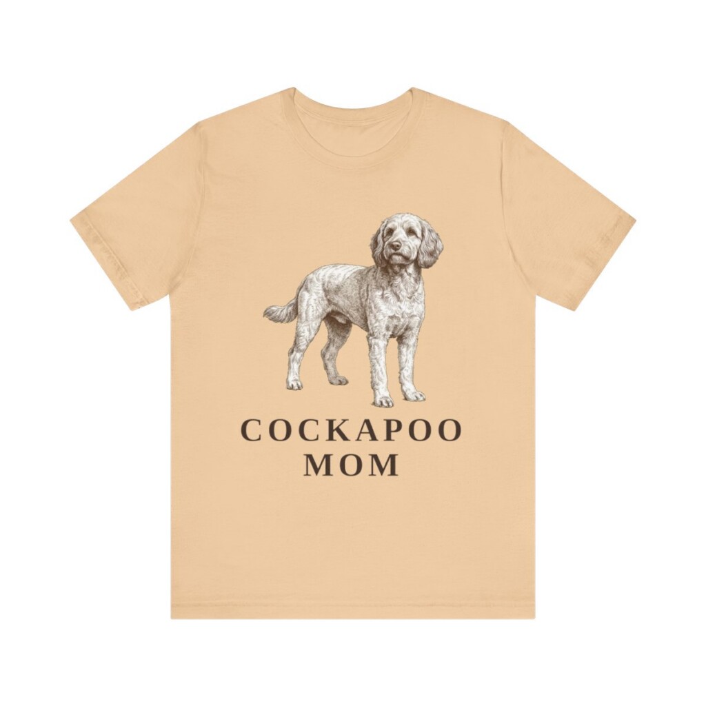 Cockapoo Mom Shirt, Vintage Dog Sketch Tee, Dog Mom Gift