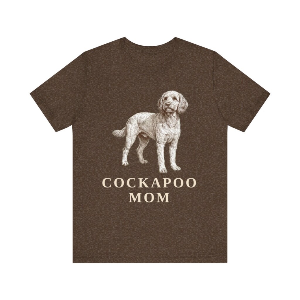 Cockapoo Mom Shirt, Vintage Dog Sketch Tee, Dog Mom Gift