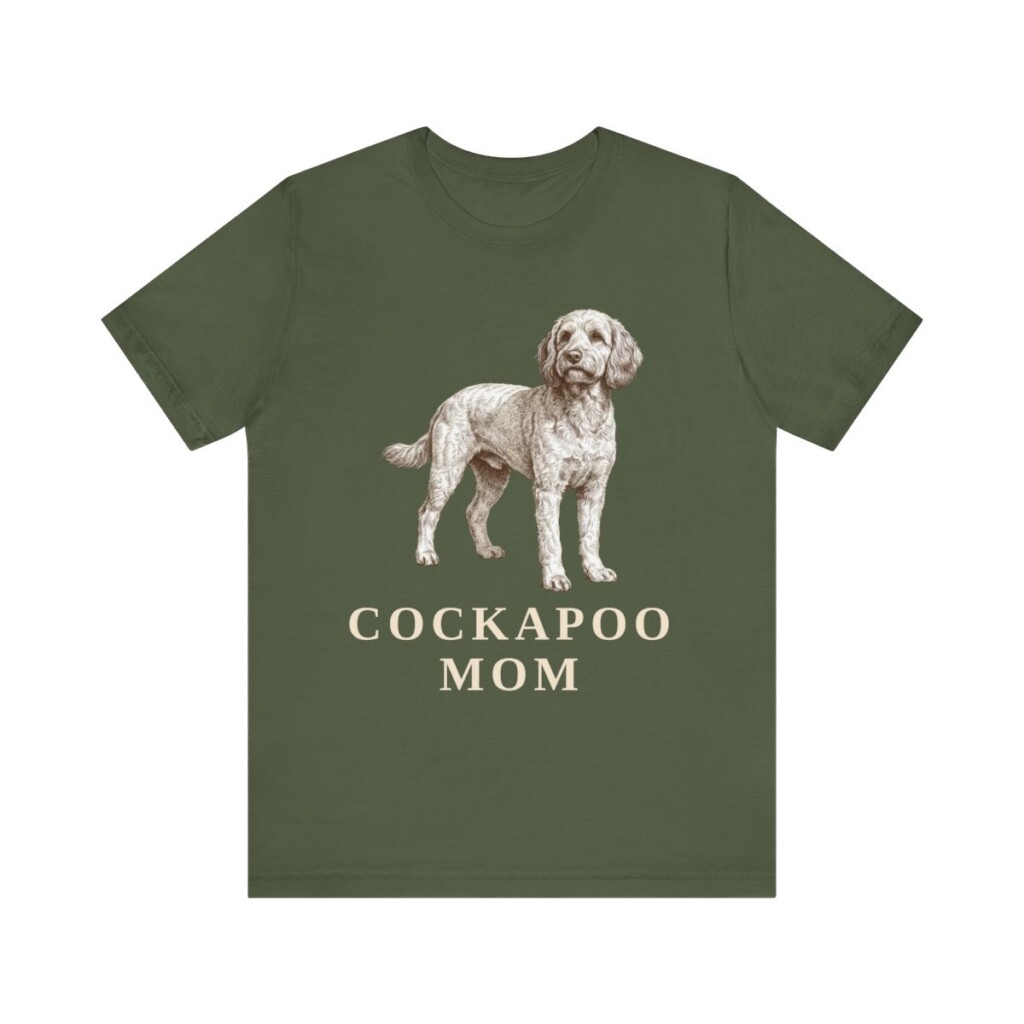 Cockapoo Mom Shirt, Vintage Dog Sketch Tee, Dog Mom Gift