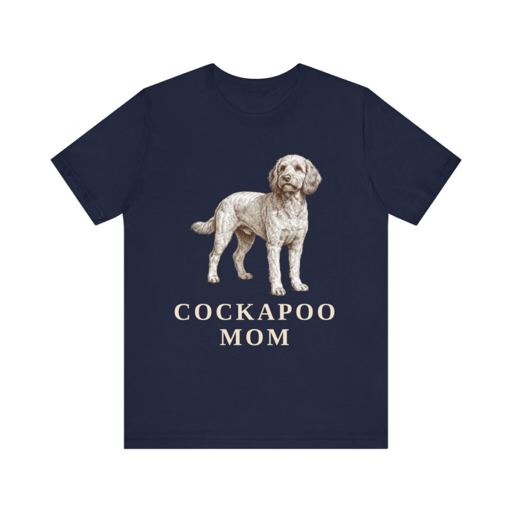 Cockapoo Mom Shirt, Vintage Dog Sketch Tee, Dog Mom Gift