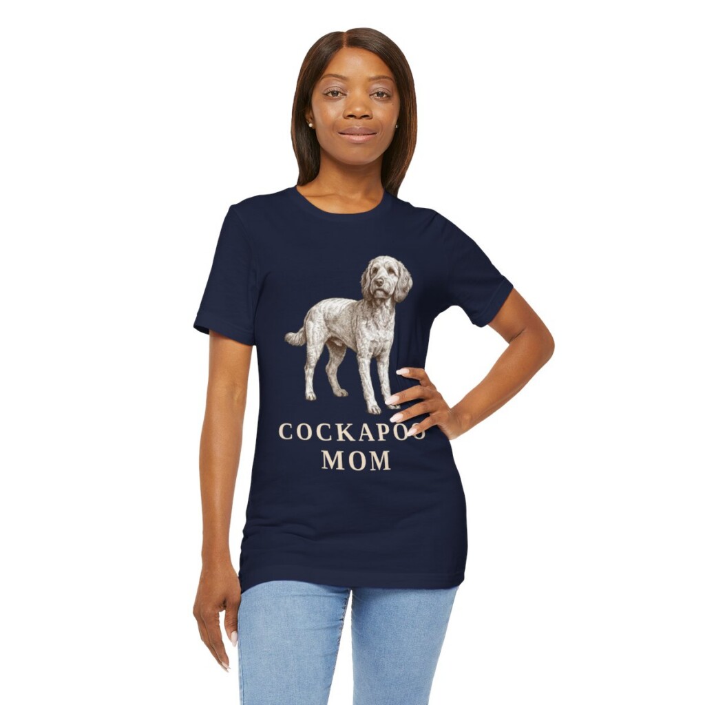Cockapoo Mom Shirt, Vintage Dog Sketch Tee, Dog Mom Gift