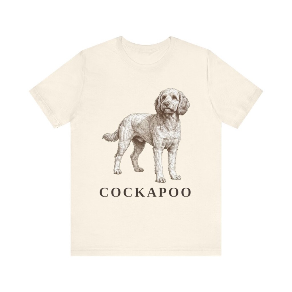 Cockapoo Lover Shirt, Vintage Dog Sketch Tee, Dog Lover Gift
