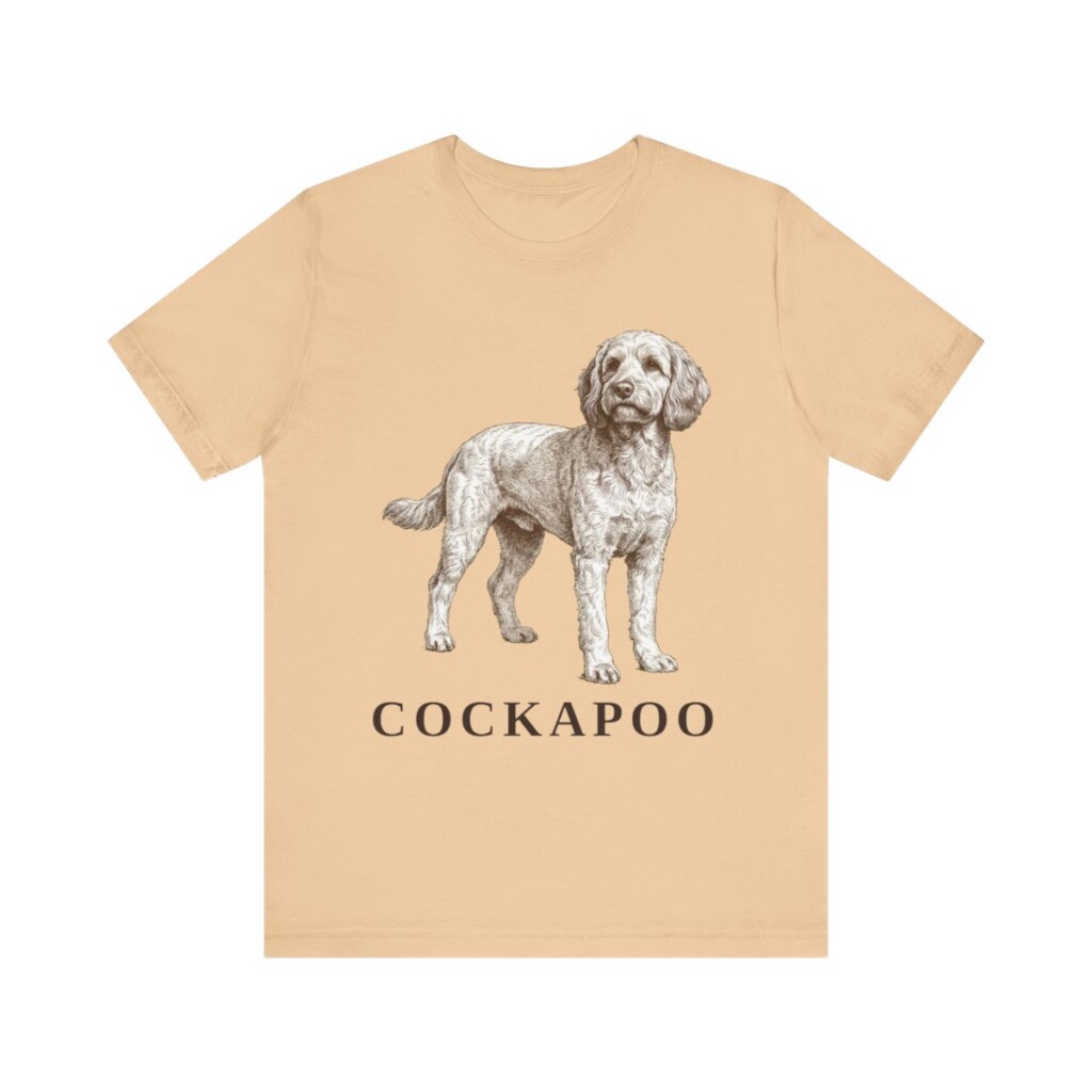 Cockapoo Lover Shirt, Vintage Dog Sketch Tee, Dog Lover Gift