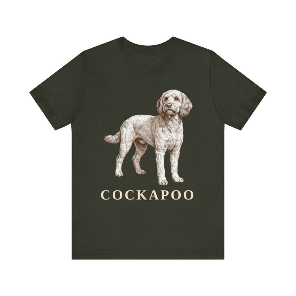 Cockapoo Lover Shirt, Vintage Dog Sketch Tee, Dog Lover Gift