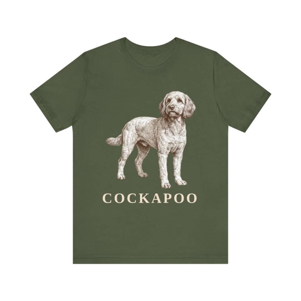Cockapoo Lover Shirt, Vintage Dog Sketch Tee, Dog Lover Gift