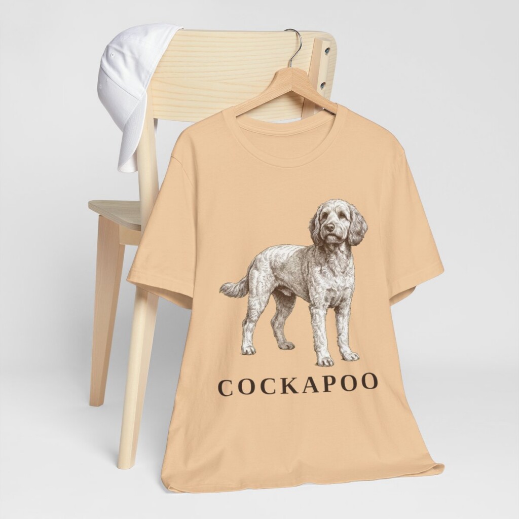 Cockapoo Lover Shirt, Vintage Dog Sketch Tee, Dog Lover Gift