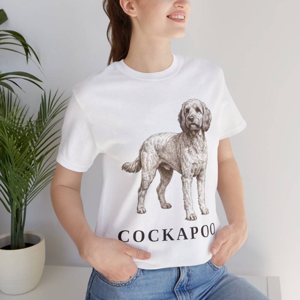 Cockapoo Lover Shirt, Vintage Dog Sketch Tee, Dog Lover Gift