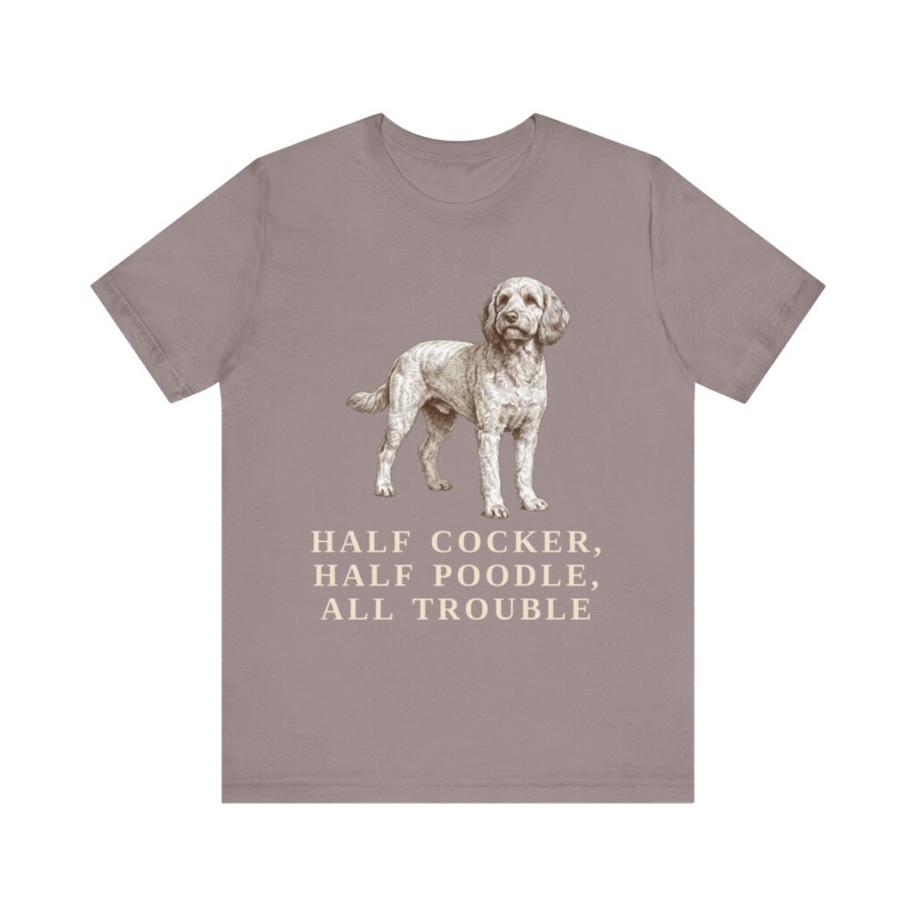 Cockapoo Humor Shirt, Vintage Dog Sketch Tee, Dog Humor Gift