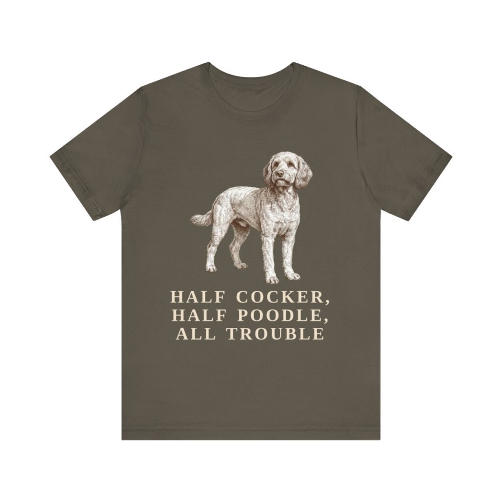 Cockapoo Humor Shirt, Vintage Dog Sketch Tee, Dog Humor Gift