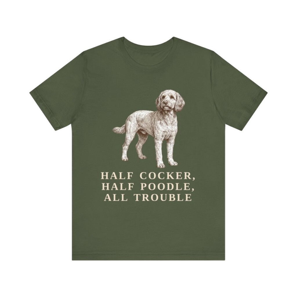 Cockapoo Humor Shirt, Vintage Dog Sketch Tee, Dog Humor Gift