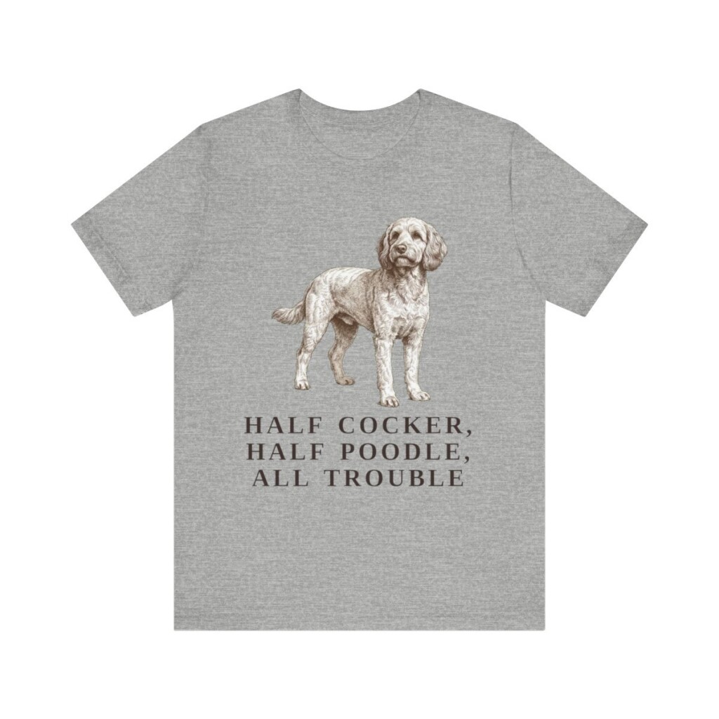 Cockapoo Humor Shirt, Vintage Dog Sketch Tee, Dog Humor Gift