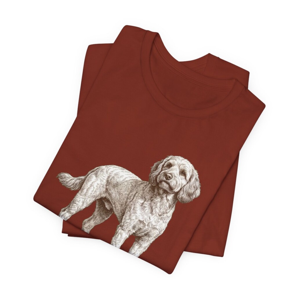 Cockapoo Humor Shirt, Vintage Dog Sketch Tee, Dog Humor Gift
