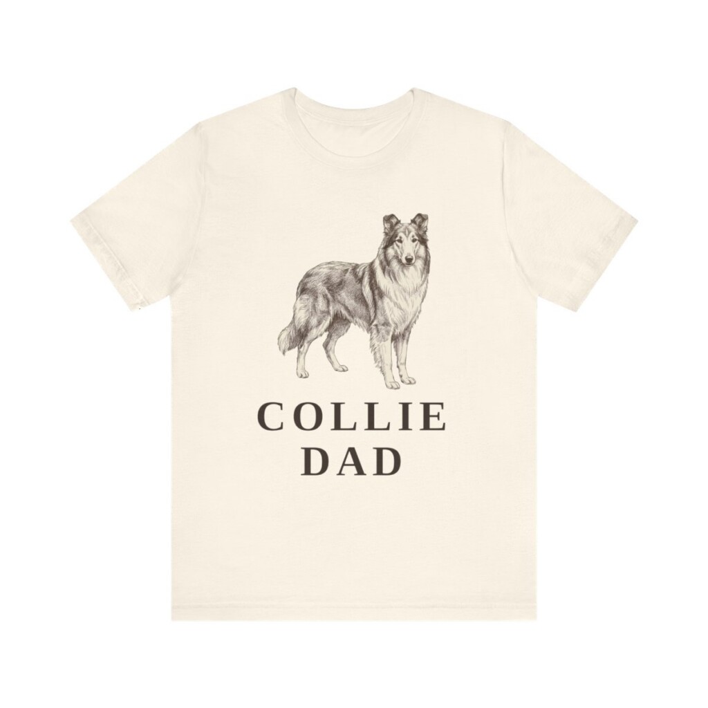 Collie Dad Shirt, Vintage Dog Sketch Tee, Dog Dad Gift Collie Dad Shirt, Vintage Dog Sketch Tee, Dog Dad Gift