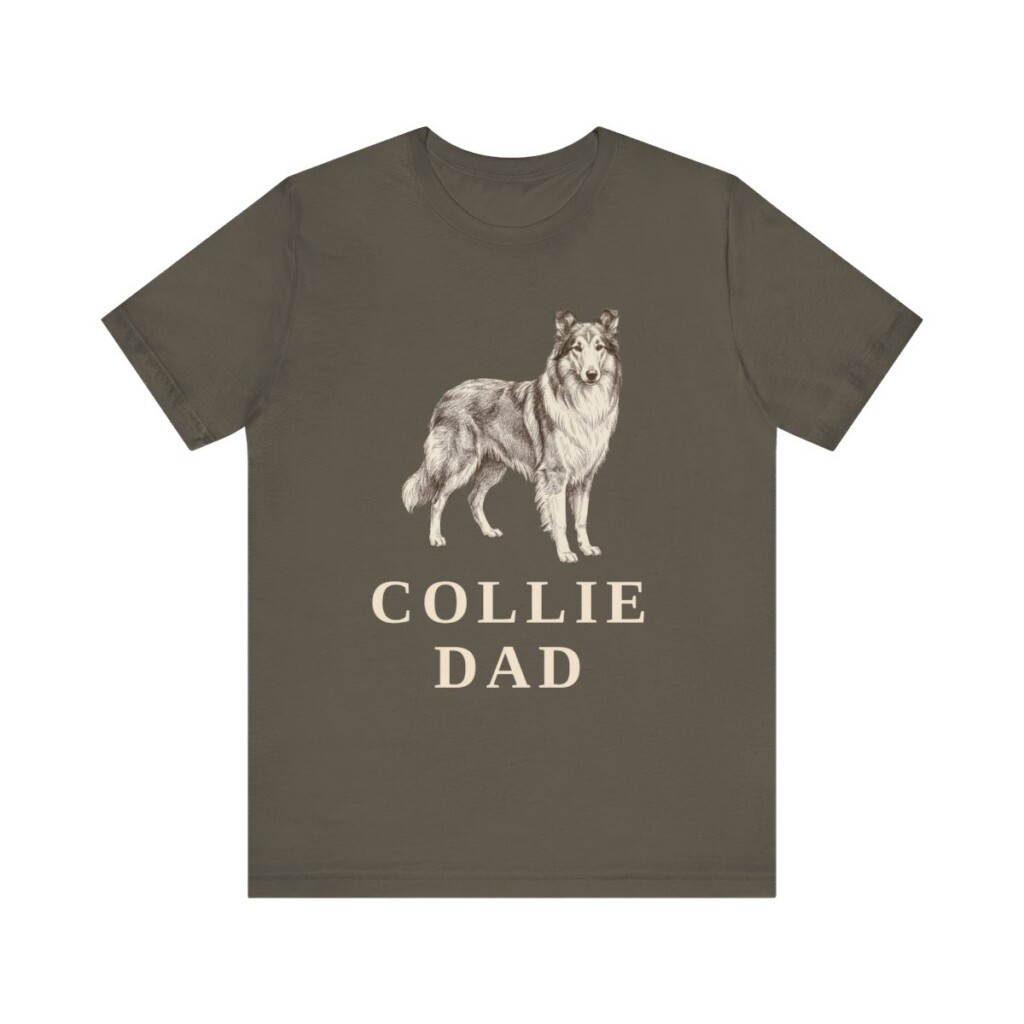 Collie Dad Shirt, Vintage Dog Sketch Tee, Dog Dad Gift Collie Dad Shirt, Vintage Dog Sketch Tee, Dog Dad Gift