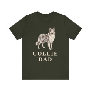 Collie Dad Shirt, Vintage Dog Sketch Tee, Dog Dad Gift