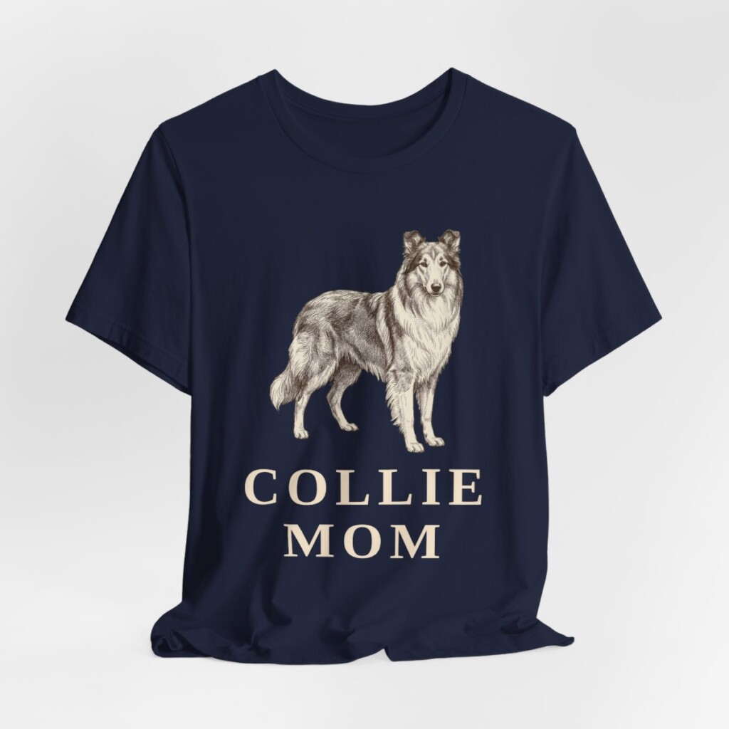 Collie Mom Shirt, Vintage Dog Sketch Tee, Dog Mom Gift Collie Mom Shirt, Vintage Dog Sketch Tee, Dog Mom Gift