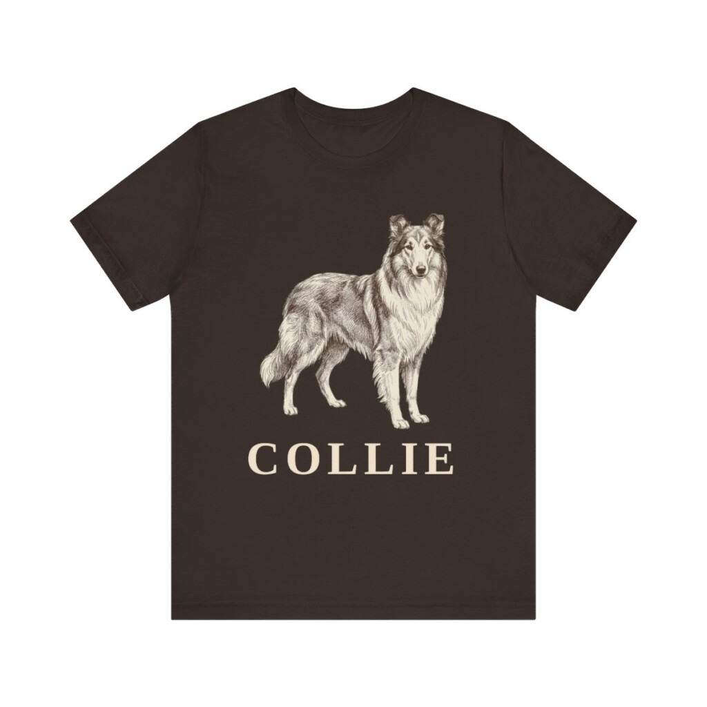 Collie Lover Shirt, Vintage Dog Sketch Tee, Dog Lover Gift