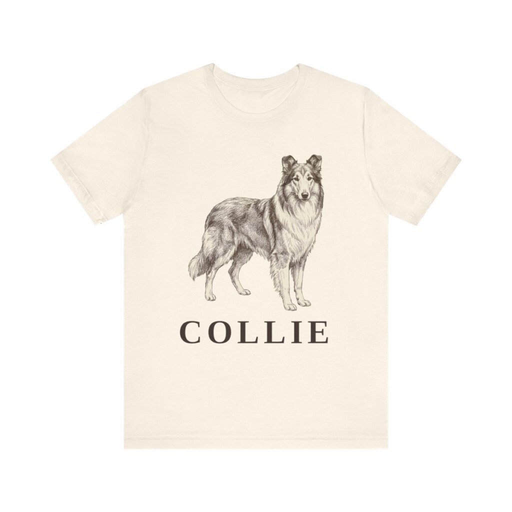 Collie Lover Shirt, Vintage Dog Sketch Tee, Dog Lover Gift