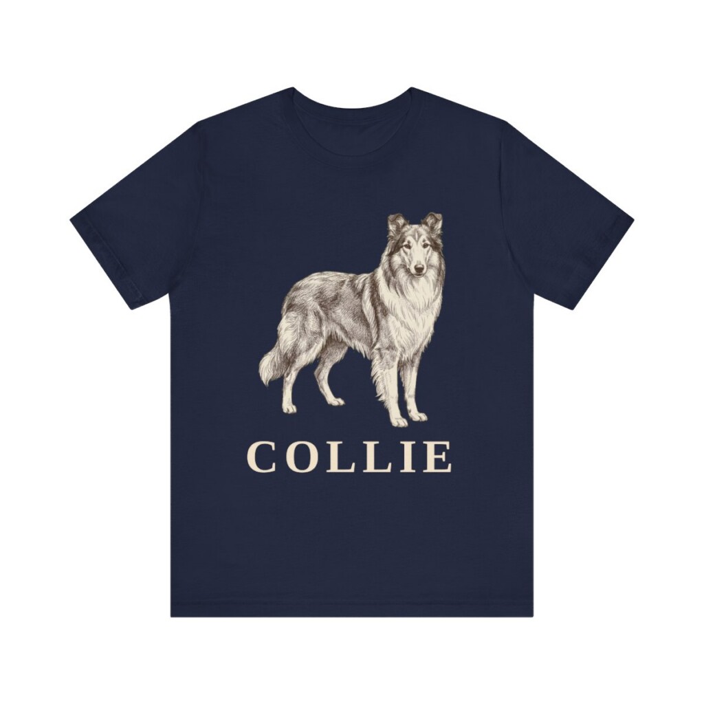 Collie Lover Shirt, Vintage Dog Sketch Tee, Dog Lover Gift