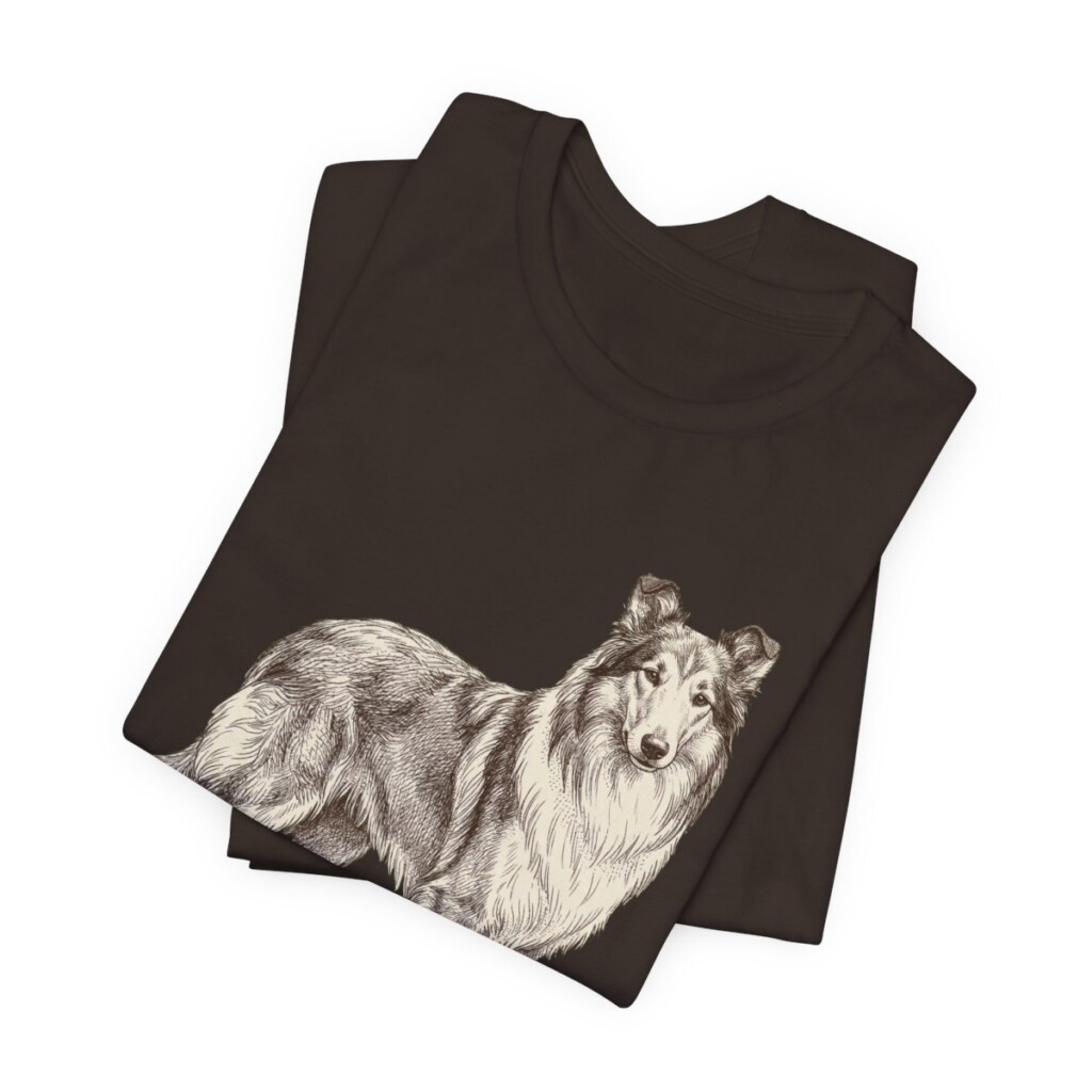 Collie Lover Shirt, Vintage Dog Sketch Tee, Dog Lover Gift