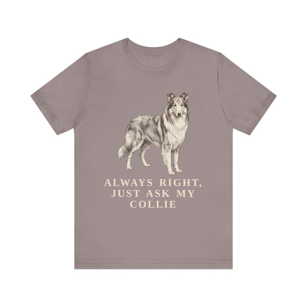 Collie Humor Shirt, Vintage Dog Sketch Tee, Dog Humor Gift