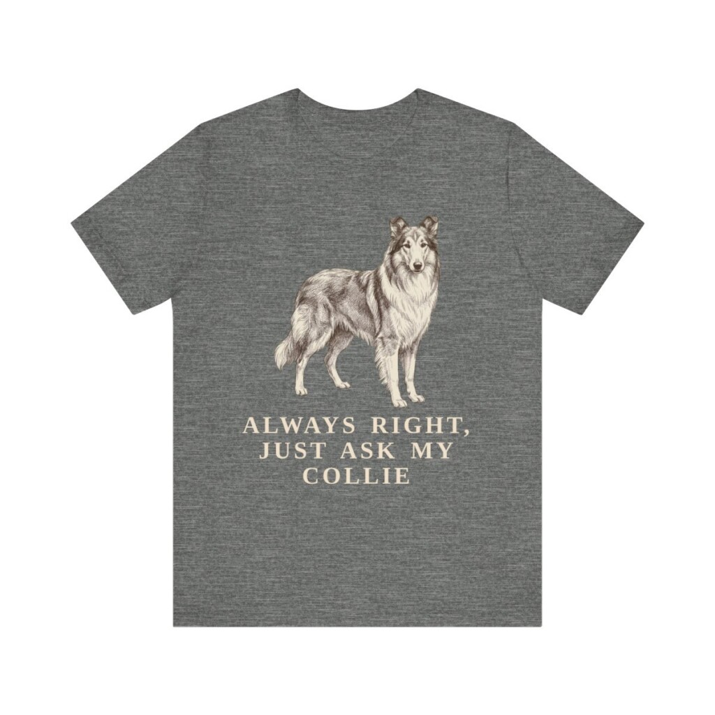 Collie Humor Shirt, Vintage Dog Sketch Tee, Dog Humor Gift
