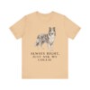 Collie Humor Shirt, Vintage Dog Sketch Tee, Dog Humor Gift