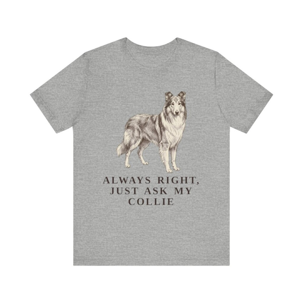Collie Humor Shirt, Vintage Dog Sketch Tee, Dog Humor Gift