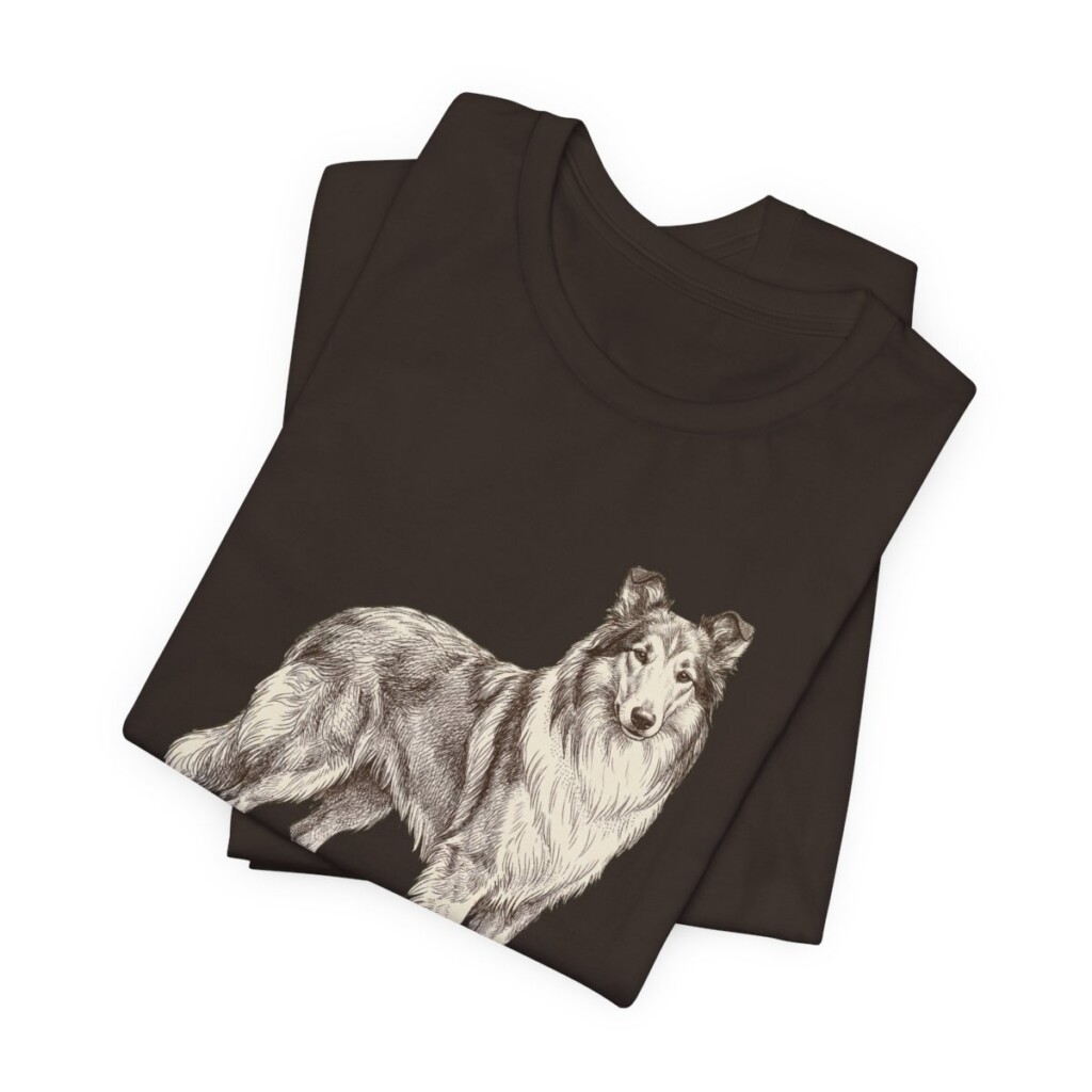Collie Humor Shirt, Vintage Dog Sketch Tee, Dog Humor Gift