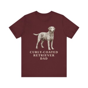 Curly-Coated Retriever Dad Shirt, Vintage Dog Sketch Tee, Dog Dad Gift