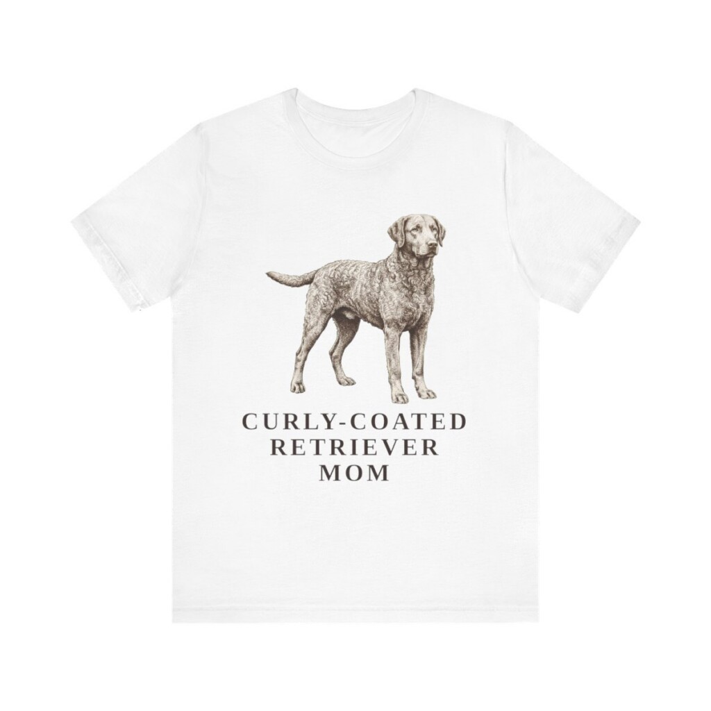 Curly-Coated Retriever Mom Shirt, Vintage Dog Sketch Tee, Dog Mom Gift
