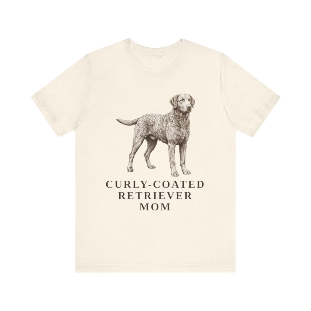 Curly-Coated Retriever Mom Shirt, Vintage Dog Sketch Tee, Dog Mom Gift