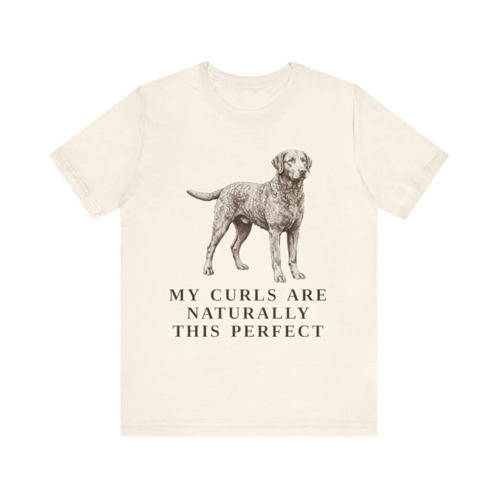 Curly-Coated Retriever Humor Shirt, Vintage Dog Sketch Tee, Dog Humor Gift