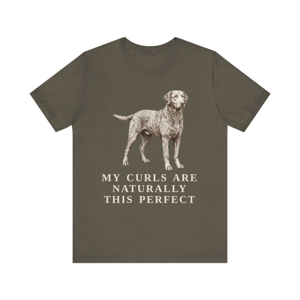 Curly-Coated Retriever Humor Shirt, Vintage Dog Sketch Tee, Dog Humor Gift