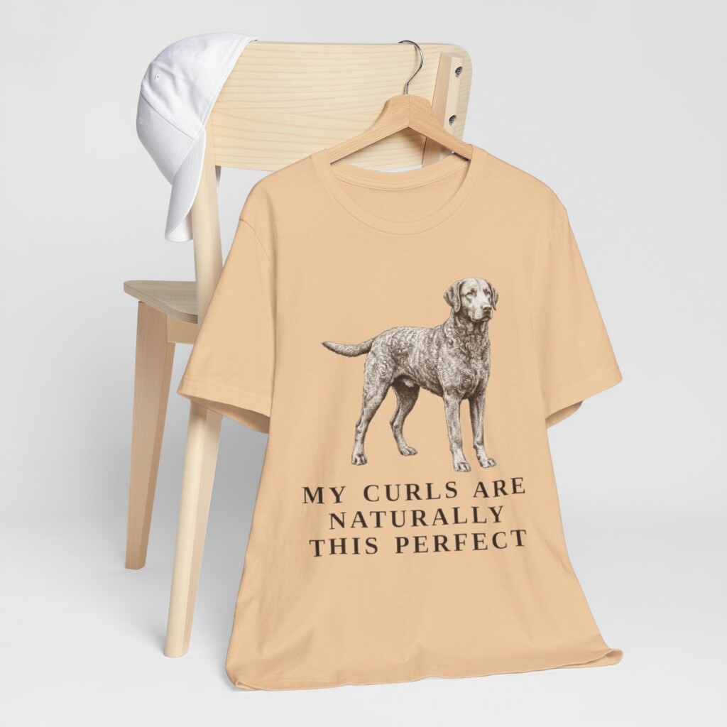 Curly-Coated Retriever Humor Shirt, Vintage Dog Sketch Tee, Dog Humor Gift