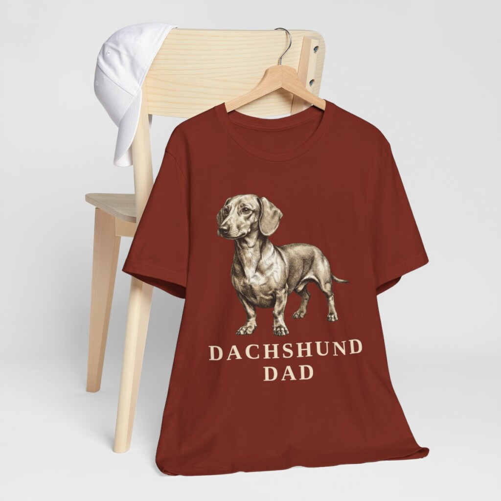 Dachshund Dad Shirt, Vintage Dog Sketch Tee, Dog Dad Gift Dachshund Dad Shirt, Vintage Dog Sketch Tee, Dog Dad Gift