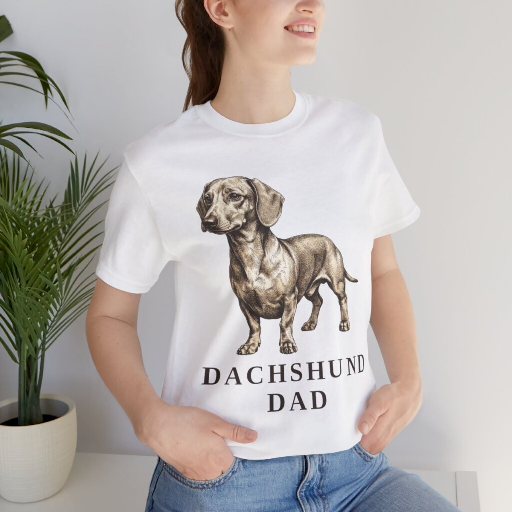 Dachshund Dad Shirt, Vintage Dog Sketch Tee, Dog Dad Gift Dachshund Dad Shirt, Vintage Dog Sketch Tee, Dog Dad Gift