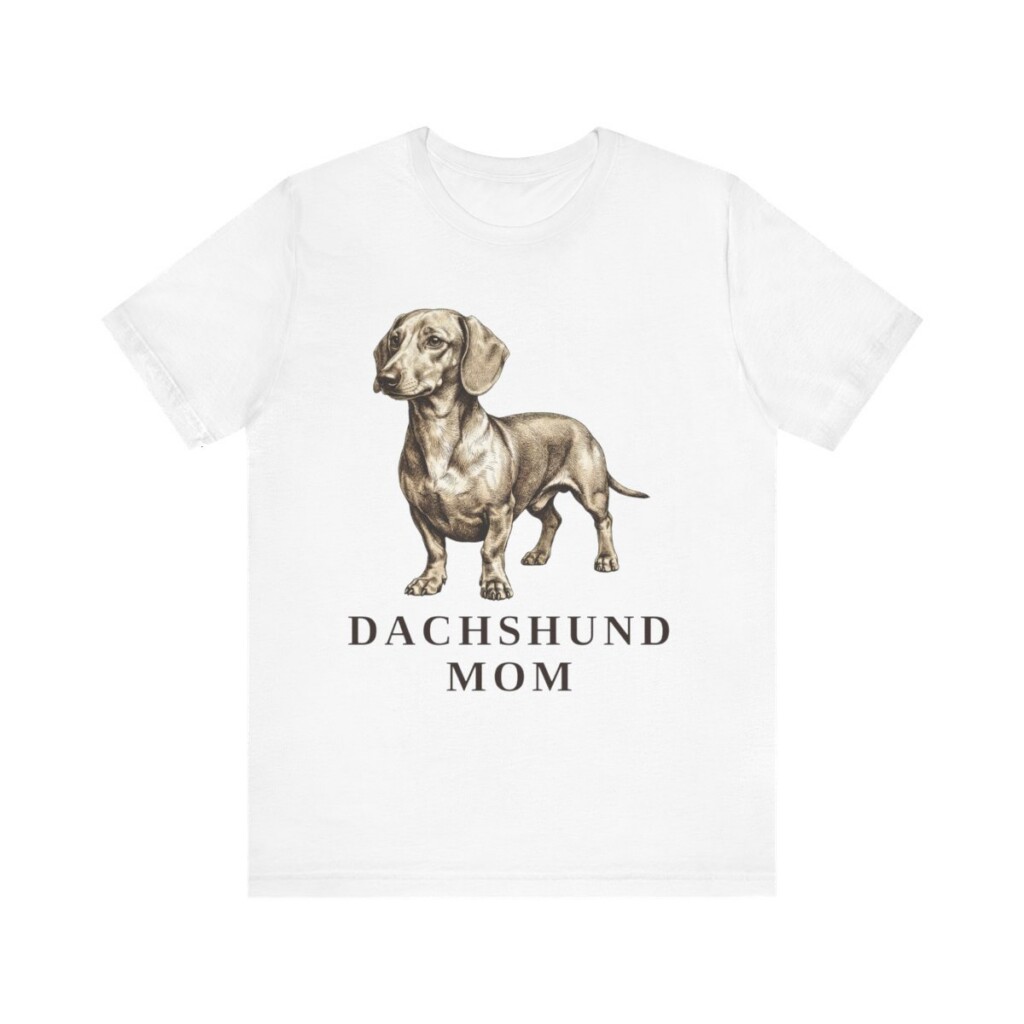Dachshund Mom Shirt, Vintage Dog Sketch Tee, Dog Mom Gift