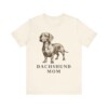 Dachshund Mom Shirt, Vintage Dog Sketch Tee, Dog Mom Gift